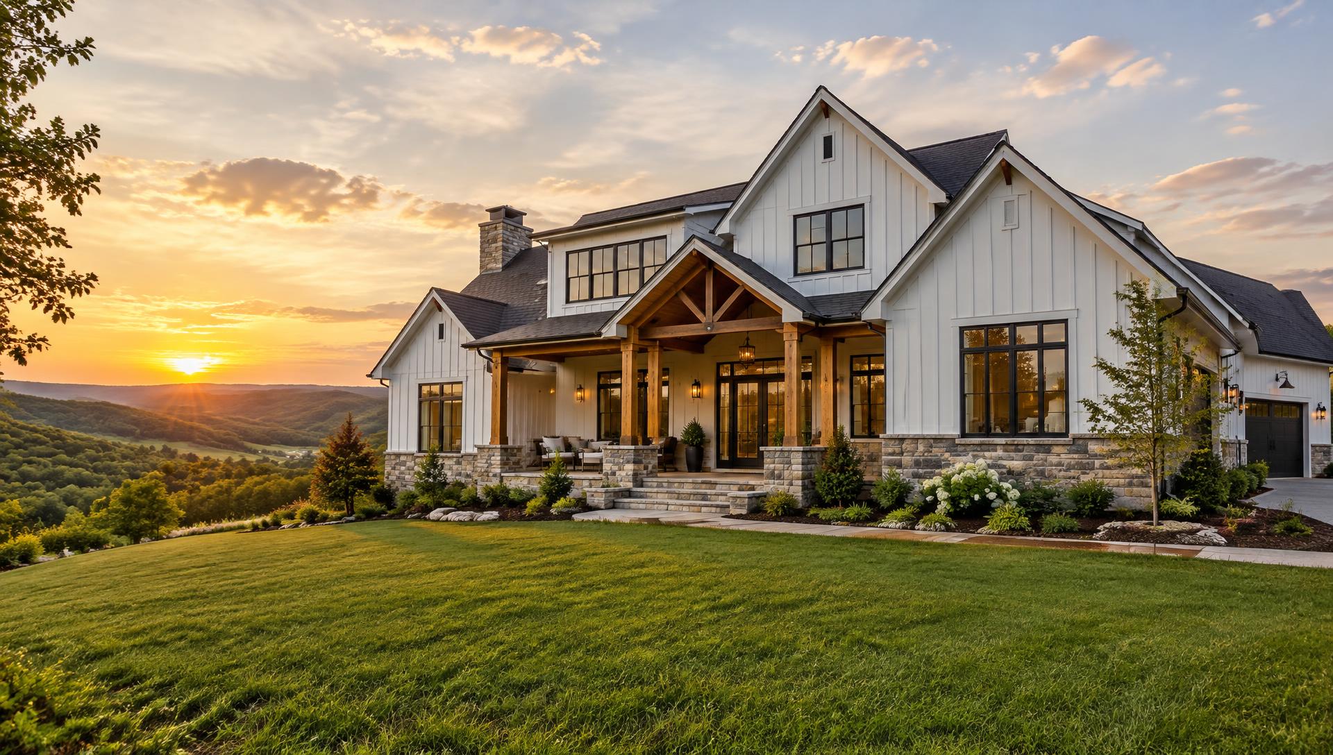 Modern farmhouse custom home in Northwest Arkansas